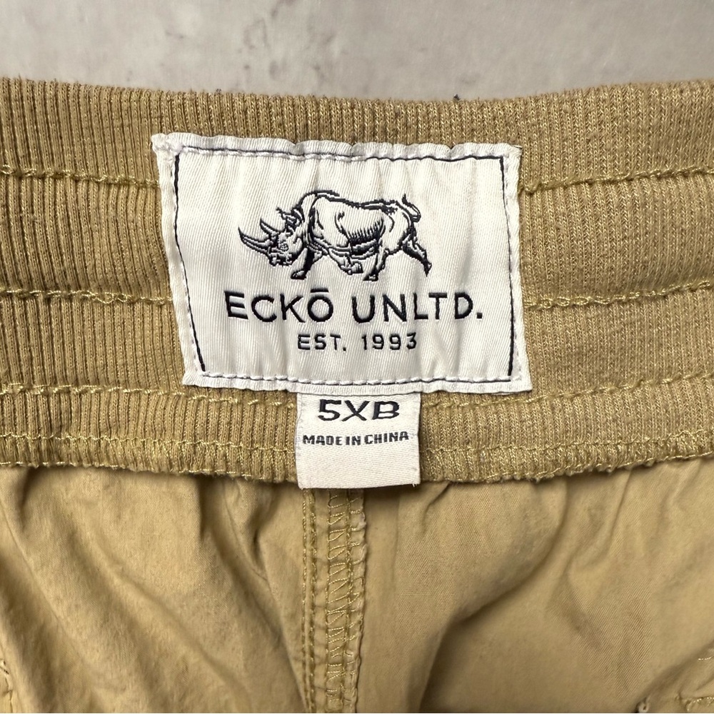 Ecko Unlimited Tan Cargo Shorts with Stretch Waistband
